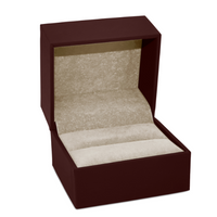 Textured Leatherette Ring Slot Box