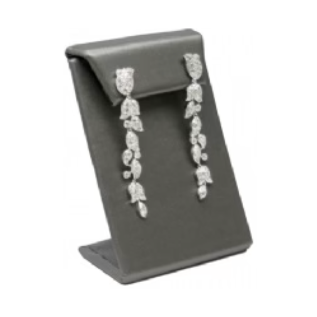 Steel Gray Leaning Drop Earring Jewelry Display Stand