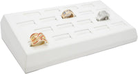 White Leatherette 18 Slot Ring