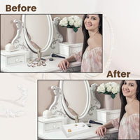 White Leatherette 18 Slot Ring
