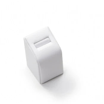 White Leatherette 1 Ring Slot Stand
