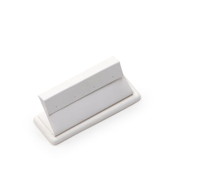 White Leatherette 2 Pairs Earring Display