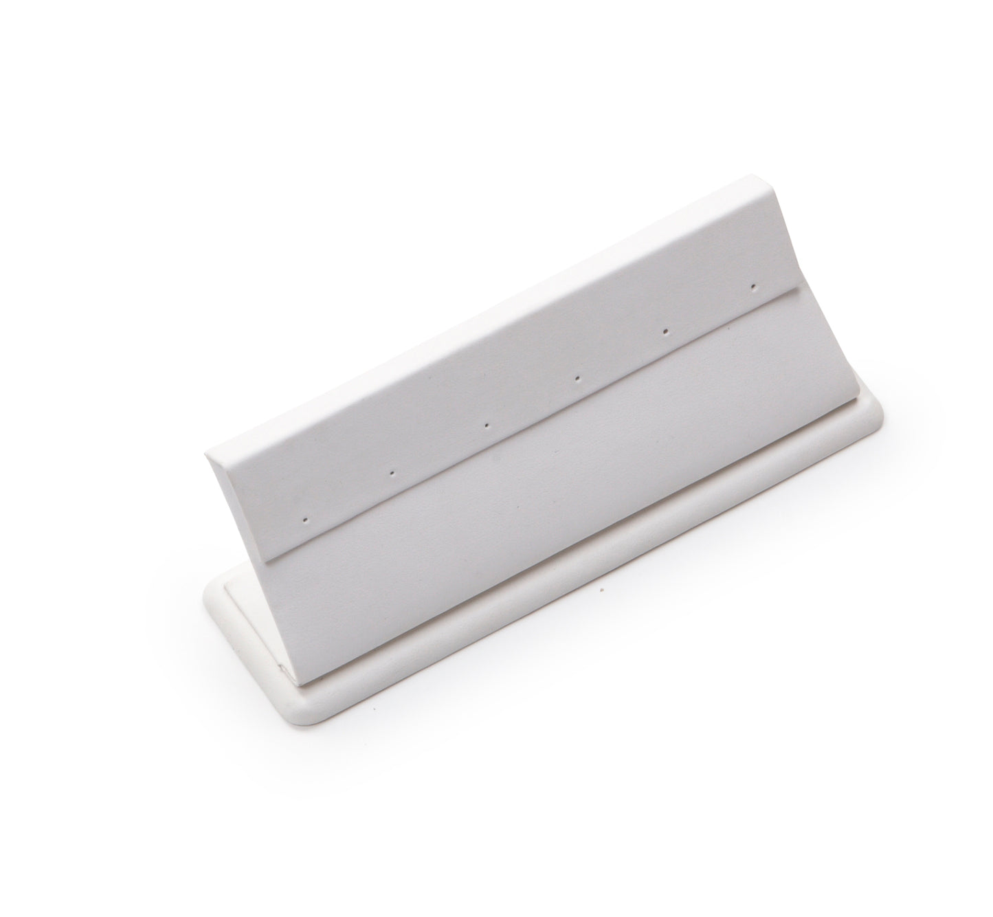 White Leatherette 3 Pairs Earring Stand