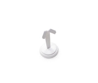 White Leatherette Earring Stand