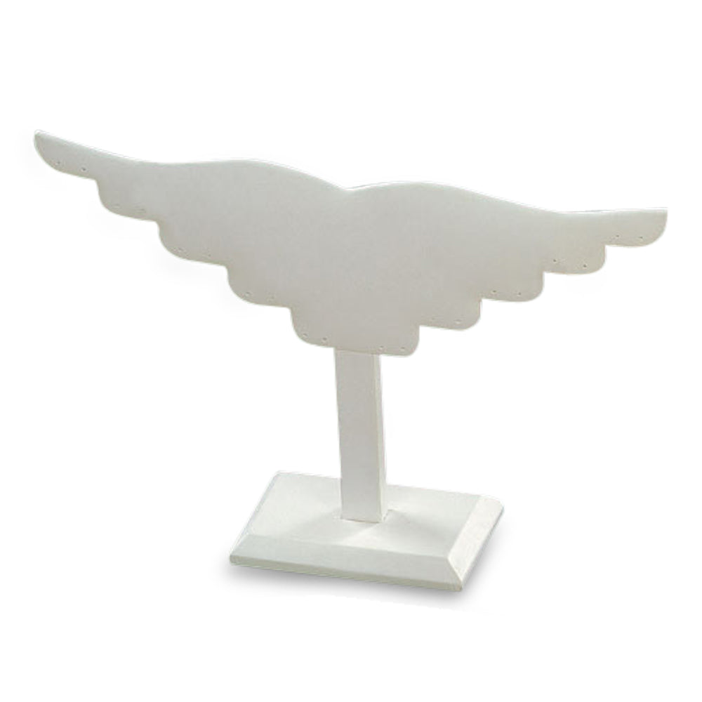 White Leatherette Earring Stand