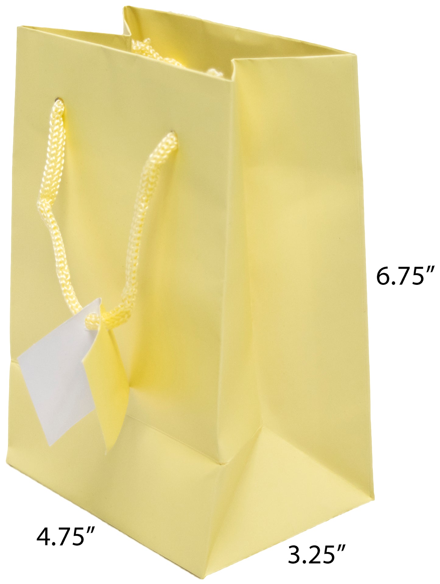 Matte Euro Tote Bags w Rope Handles 4 3/4" x 3" x 6 3/4"