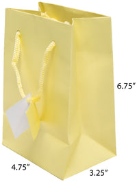 Matte Euro Tote Bags w Rope Handles 4 3/4" x 3" x 6 3/4"