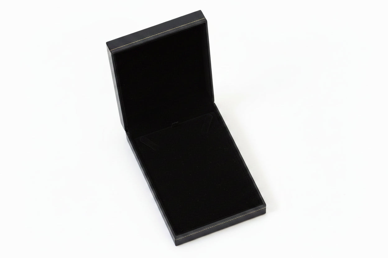 Leatherette with Gold Rim Necklace Box