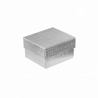 Silver grid-patterned box 