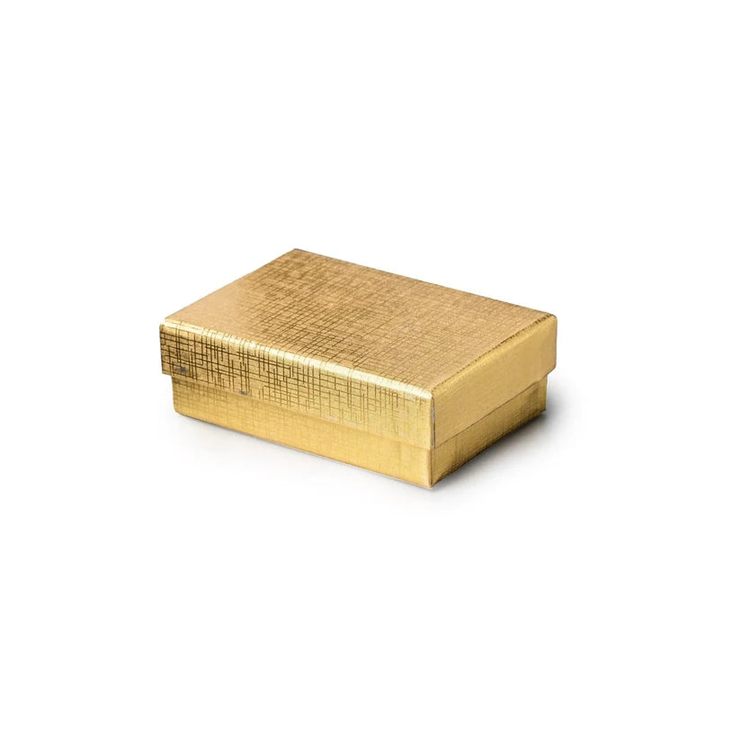 Gold Cotton Filled Boxes 3.15" x 1.97" x 0.98"