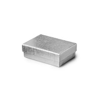 Jewelry box with textured silver surface