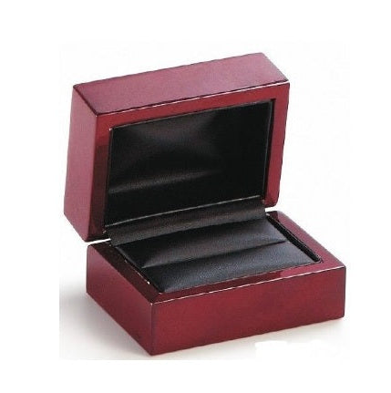 Mahogany Wood Double Ring Box