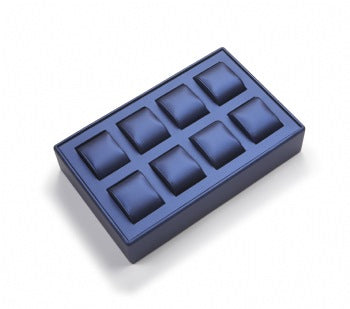 Navy Blue Leatherette 8 Watch Tray