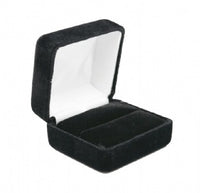 Black Rich Velveteen Large Ring Box