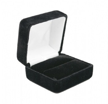 Black Rich Velveteen Large Ring Box