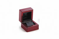 Mahogany Wood Stud Earring Box