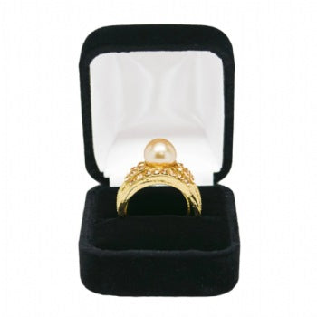 Black Rich Velveteen Ring Box