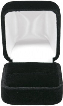 Black Rich Velveteen Large Ring Box
