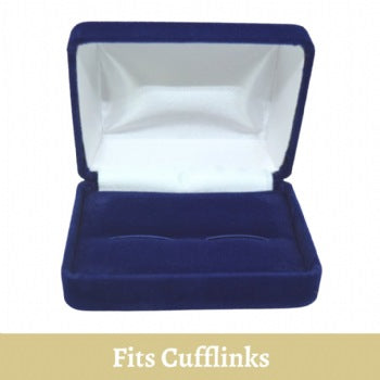 Velour Metal Cufflinks Jewelry Box