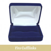 Velour Metal Cufflinks Jewelry Box
