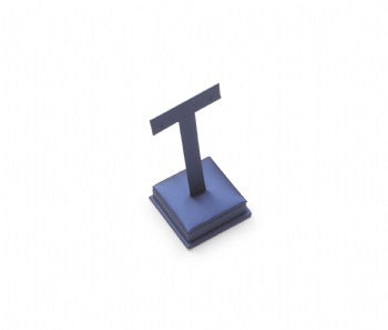 Navy Blue Leatherette Earring Stand