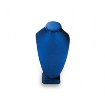 Navy Blue Leatherette Small Wood Neckform Stand