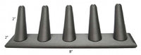 5 Finger Steel Gray Ring Stand Holder Jewelry Display