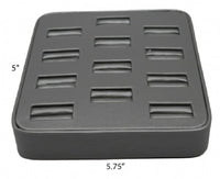 12 Slot Steel Gray Ring/Cufflink Tray Stand Holder Jewelry Display