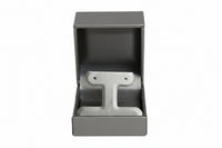 Silver Leatherette Earring Tree Box