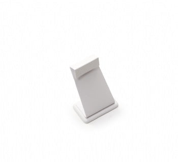 White Leatherette Tall Earring Stand