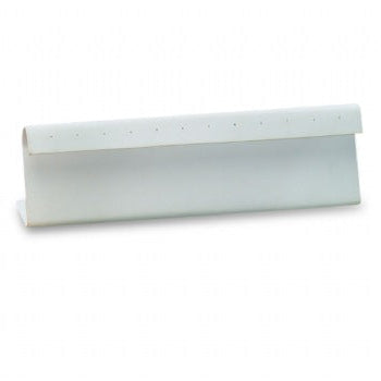 White Leatherette Earring Stand