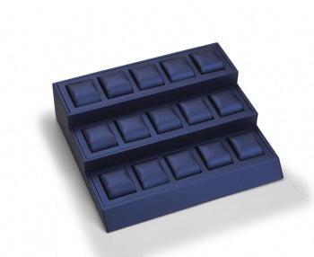 Navy Blue Leatherette 15 Watch Stand