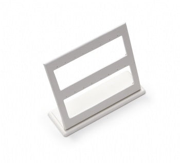 White Leatherette 8 Pairs Earring Stand