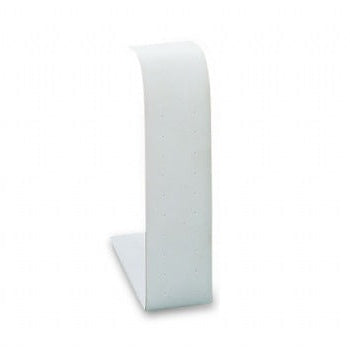 White Leatherette 12 Pairs Earring Stand