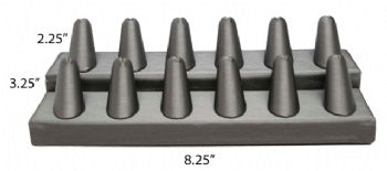 12 Finger Steel Gray Ring Stand Holder Jewelry Display