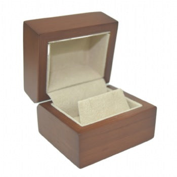 Classic Premium Brown Hardwood Earring Box