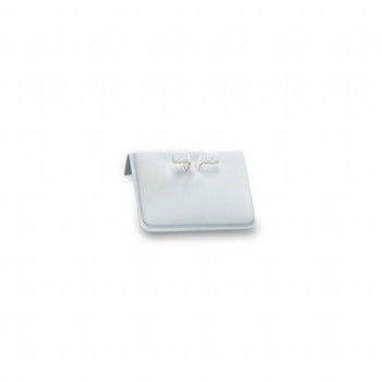 White Leatherette Earring Stand