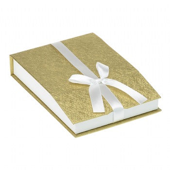 High Quality Paper Necklace Box with Magnetic Bow Closure