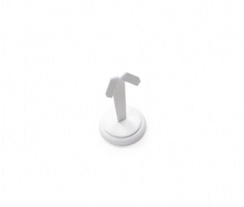 White Leatherette Earring Stand