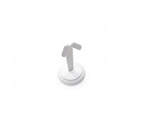 White Leatherette Earring Stand