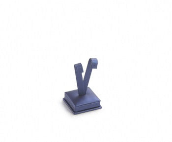 Navy Blue Leatherette Short Earring Stand