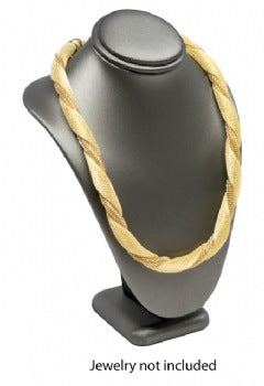 Steel Gray Leatherette Necklace Jewelry Display Bust Stand Small