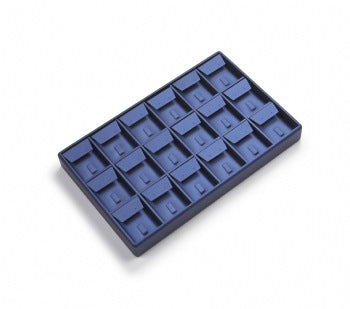 Navy Blue Leatherette 18 Clip Ring/Earring Tray