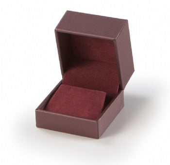 Burgundy Leatherette Earring Box