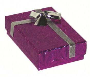 Shiny Cardboard Pendant Box with a Bow