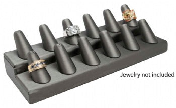 12 Finger Steel Gray Ring Stand Holder Jewelry Display