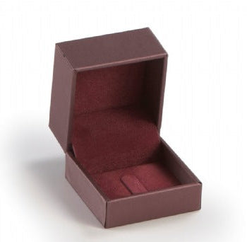 Burgundy Leatherette Ring Clip Box