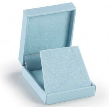 Light Blue Leatherette Large Pendant Box