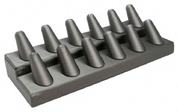 12 Finger Steel Gray Ring Stand Holder Jewelry Display