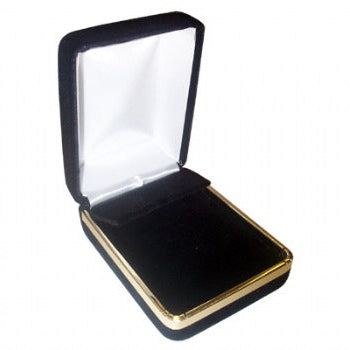 Velveteen Drop Earring/Large Box with Gold Rim